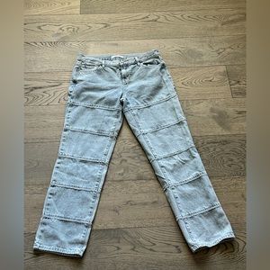 PacSun Womens 28 Light Blue Frayed Low Rise Straight Leg Jeans